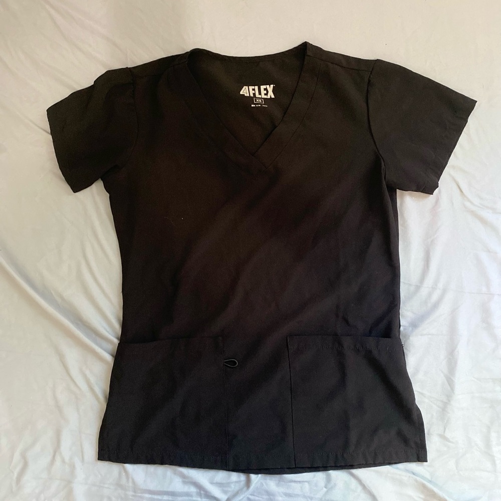 Black 4Flex Scrub Top